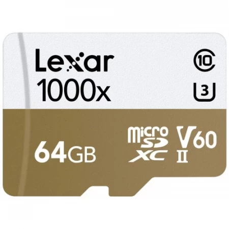 Lexar 64GB Professional 1000x microSDXC UHS-II Memory Card